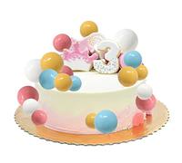 yueton Lot de 16 boules de couleur bonbon pour décoration de gâteau - Mini ballon à bulles - Décoration de gâteau sur le thème des bonbons - Décorations de gâteau pour mariage, fête d'anniversaire, Noël