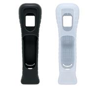 yueton Lot de 2 Coques de Protection en Silicone pour Nintendo Wii Motion Plus Noir et Blanc (L)