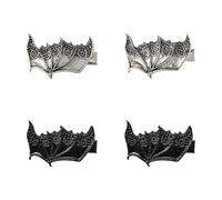 yueton Lot de 2 paires de pinces à cheveux en forme d'aile de chauve-souris en alliage pour Halloween, costume d'Halloween, cosplay, accessoires de cheveux pour femme