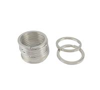 Yueton Lot de 50 métallique plat Porte-clés de Split Anneaux Porte-clés KeyFob Accessoires connecteur Porte-clés Porte-clés