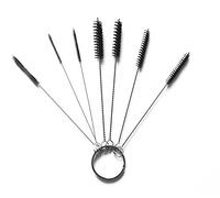 Yueton Lot de 7 mini en nylon Tube Tuyau Buse Ensemble de brosse avec poignée de boucle de fil