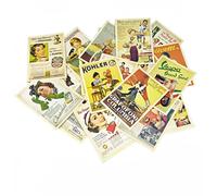YuetonQQW 32 pièces 1 Ensemble de vintage rétro Vieux Europe Dancing Voyage la publicité Album de carte postale de voeux Cartes Postales pour le ramassage