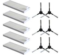 YUETTYY Brosses latérales pour aspirateur robot Eziclean Power Animal - Pièces de rechange durables - 5 filtres + 6 brosses latérales