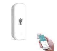 YUETTYY Capteur Hygromètre Thermomètre, WiFi et Zigbee Tuya Smart Capteur sans fil de température et d'humidité d'intérieur détecteur, avec alerte de notification d'application Tuya à distance pour