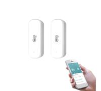 YUETTYY Hygromètre Thermomètre Capteur, Capteur Intelligent Sans Fil Tuya WiFi et Zigbee pour la Température et l'Humidité Intérieure, avec Notification Alerte App Tuya à Distance pour la Maison Serre