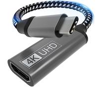 YUETUOL Adaptateur USB C vers HDMI - Adaptateur Type C vers HDMI 4K (Thunderbolt 3 Compatible), Sortie Audio Vidéo pour iPhone 16/15 Pro/Max, MacBook Pro/Air, Pixelbook, iPad Pro, Galaxy S10 S9+