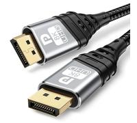 YUETUOL Câble DisplayPort 1.4 2m, Cable DP 8K@60Hz, 4K@144Hz, 2K@240Hz, HBR3 32.4Gbps Compatible avec HDR, FreeSync, G-Sync, DSC 1.2, DTS-HD pour Gaming Moniteur Carte Graphique