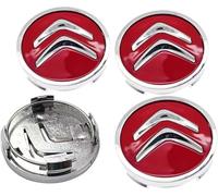 YUEXIANGJING 4 Pieces Cache Moyeux pour Citroen DS Spirit DS3 DS4 DS5-60mm,Enioliveurs Centre de Roue Caches Embleme Cache Moyeux de Roue Voitures Enjoliveurs Décoratifs Accessoires,Red