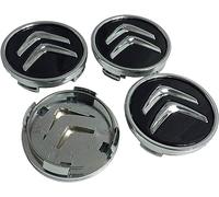 YUEXIANGJING 4 Pieces Cache Moyeux pour Citroen DS Spirit DS3 DS4 DS5-60mm,Enioliveurs Centre de Roue Caches Embleme Cache Moyeux de Roue Voitures Enjoliveurs Décoratifs Accessoires,Black