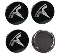 YUEXIANGJING 4 Pieces Cache Moyeux pour Tesla Model 3 2021-2023 56mm,Enioliveurs Centre de Roue Caches Embleme Cache Moyeux de Roue Voitures Enjoliveurs Décoratifs Accessoires