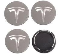 YUEXIANGJING 4 Pieces Cache Moyeux pour Tesla Model 3 2021-2023 56mm,Enioliveurs Centre de Roue Caches Embleme Cache Moyeux de Roue Voitures Enjoliveurs Décoratifs Accessoires