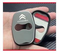 YUEXIANGJING 4 Pièces Couvercle Serrure Porte de Voiture pour Citroen C3L 2020, Couvercle Gâche en Acier Inoxydable, Accessoires Décoration Antirouille Extérieurs,Silver