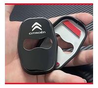 YUEXIANGJING 4 Pièces Couvercle Serrure Porte de Voiture pour Citroen C3L 2020, Couvercle Gâche en Acier Inoxydable, Accessoires Décoration Antirouille Extérieurs, Black