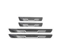 YUEXIANGJING 4 Pièces Protection Seuil Porte de Voiture pour Toyota Yaris Hybrid 2020-2024, Autocollant en Cuir de Fibre de Carbone Plinthes Fibre de Carbone Autocollant