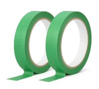 Yuexitech 2 volumes Scotch Peinture Masquage - 15mm X 50m, Masking Tape Pour Peintres, Ruban De Masquage, Multi-surfaces, Lignes Intérieures Nettes Et Sans Bavures Pour Murs Et Bordures（Vert）