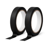 Yuexitech 2 Volumes Scotch Peinture Masquage - 15mm X 50m, Masking Tape Pour Peintres, Ruban De Masquage, Multi-surfaces, Lignes Intérieures Nettes Et Sans Bavures Pour Murs Et Bordures（Noir）