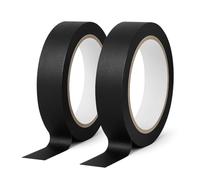 Yuexitech 2 Volumes Scotch Peinture Masquage - 20mm X 50m, Masking Tape Pour Peintres, Ruban De Masquage, Multi-surfaces, Lignes Intérieures Nettes Et Sans Bavures Pour Murs Et Bordures（Noir）