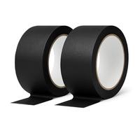 Yuexitech 2 Volumes Scotch Peinture Masquage - 50mm X 20m, Masking Tape Pour Peintres, Ruban De Masquage, Multi-surfaces, Lignes Intérieures Nettes Et Sans Bavures Pour Murs Et Bordures（Noir）