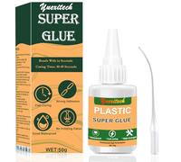 Yuexitech Colle Plastique Extra Forte 50g, Super Glue Pour Le Plastique, Colle Maquette Transparente Forte Pour Le Plastique, Résistante à L'eau Et Pour Le Plastique, L'acrylique、le Pvc, Etc