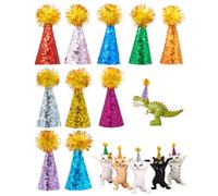 YUEXNKO Mini Chapeau Cône, 10 Pièces Chapeau Cône Fête,Mini Chapeaux Anniversaire, Chapeaux Party Déco avec Pompons