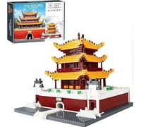 Yueyang Tower Architecture Maquette, 2600Pcs Ancienne Scène de Rue Chinoise, Mini Nano Blocs, Set de Construction et Modèle de Collection pour Adultes, Jugendliche, Non Compatible avec Lego