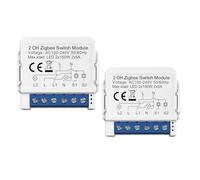 Yueyang ZigBee commutateur tuya intelligent Mini DIY module de commutation compatible avec Smart Life/Tuya app, Alexa et Google Home,2 Gang fonctionne avec le hub de passerelle zigbee 3.0 (2)