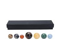 YUEYASHUX 8 planètes Ornement cristallin Home Desktop Sphère Galactique Planètes Décoration Guérison Méditation Système Solaire Modèle Géographie Géographie Unique Crystal