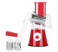 YUEYASHUX Coupe-légumes multifonctionnel Râpe à aliments manuelle Hachoir Accessoires de cuisine pour une efficacité de coupe plus rapide (Rouge)