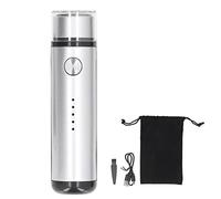 Yueyashux Electric Mini Shaver Portable Portable Low Bruit Aower Affichage USB Mini Electric Shaver Men Rasage de rasage Voyage (Argent)