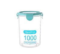 Yueyashux Kitchen Transparent Aliments Fresh Scelled Cans Tank Rangement Coud Plastique Grain Rangement Boute Bleu PP MATÉRIAL 3 Tailles Home Office Utilisation