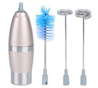 Yueyashux Milk électrique frotter le mélangeur de fouet en acier inoxydable batteur d'oeufs pour café latte cappuccino, or rose