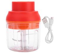 YUEYASHUX Mini presse-ail électrique rechargeable par USB, hachoir à ail portatif pour la cuisine à domicile (Star Flash Red 250 ml (pas de logo))