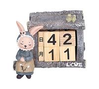 YUEYASHUX Rabbit Cabine Calendrier Ornement Mute Bunny House Cartoon Decor for Home Living Room