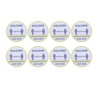 Yueyashux Social Distancing Warning Sticker Set Public Safety Sécurité Alerte pour le centre commercial Banque de bureau
