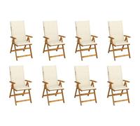 Yueyinnkeji Chaises Pliables De Jardin Avec Coussins 8 Pcs Bois D'acacia Type3