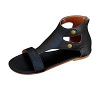YueYue Chausson Slides Femme Extérieur Bain Sandal Femmes Femme Ete Sandale en Coton et Lin Orthopedique Vintage Sandale Femme Talon Compensé Femme Sandales Confort Chausson Pas Cher (Black, 40)