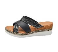 YueYue Femme Compensé Plateforme Sandals Partie Sexy Creux Élégant Été Claquette Femme Confortable Piscine Douche Mules Sandales Claquettes Orthopédique Femmes Sandales Compensées Talon (Black, 40)