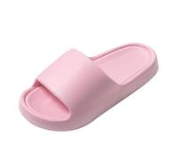 YueYue - Femme - Sandales - Été - Douche - Piscine - Plage - Confortables - Antidérapantes - Claquette - Pantoufles - Chaussons - 38 EU - Light Rose - Uni - EVA - Bout ouvert - Sangle réglable