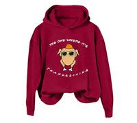 YueYue Pull de couleur unie pour femme - Sweat-shirt imprimé Thanksgiving - Doublure en polaire - Poils courts - Pull de Noël décontracté pour l'automne et l'hiver - Saison festive parfaite, bordeaux