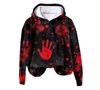YueYue Sweat à capuche pour femme Couleur unie Changement de couleur, rose vif, L