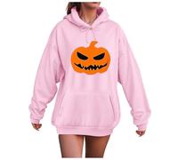 YueYue Sweat à capuche pour femme - Sweat à capuche graphique décontracté à manches longues avec poche, rose, M