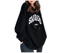 YueYue Sweat à capuche uni zippé pour femme - Sweat à capuche ample à manches longues - Pull paresseux - Lettre anglaise - Street Spring et version coréenne - Confortable - Réduction de l'âge - Haut