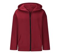 YueYue Sweat à capuche zippé à manches longues pour femme - Sweat à capuche surdimensionné pour l'automne - Vêtement décontracté - Veste d'hiver, bordeaux, XL