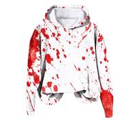 YueYue Sweats à capuche surdimensionnés pour femmes UK Femmes Sweat à capuche Sport Changement de couleur, blanc, L