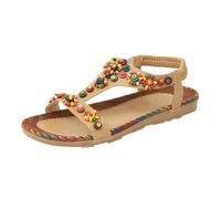 YueYue Tong Plage Claquettes Sandale De Sangles Réglables Femme Sandales été de Grande Taille Bout Ouvert Sandales Chaussures orthopédiques Sandales Femme Été Talons Open Toe High Heels (Brown, 38)