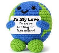 YUEYUQIU Cadeau romantique pour lui, elle, décoration en crochet faite à la main, cadeau d'anniversaire pour mari, épouse, petit ami, petite amie, cadeau de Saint-Valentin « I Love You »