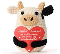 YUEYUQIU Cadeaux sentimentaux pour fille de la part de maman et papa - Moo-velous fille au crochet, cadeau d'anniversaire amusant pour fille, joli cadeau d'encouragement de Noël, de remise de diplôme