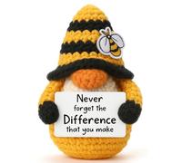 YUEYUQIU Nain d'abeille en crochet fait à la main pour femme et homme, cadeau de remerciement pour enseignant, infirmière, collègue, patron, amis, vous faites une différence, cadeau d'amitié