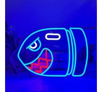YUEYYNS Requin Neon Light,Shark Panneaux Enseigne au néon Game Room Bleu Neon Decor pour Man Cave Kids Room Gamer Room Decor Cadeaux pour Enfants Amis Famille