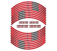 YUEYZHK Bande Bordure Mode Autocollant De Décoration De Roue De Contour De Pièces De Moto, Autocollant pour Ducati Monster 600 620 696 750 900 937 1100(Style 2)